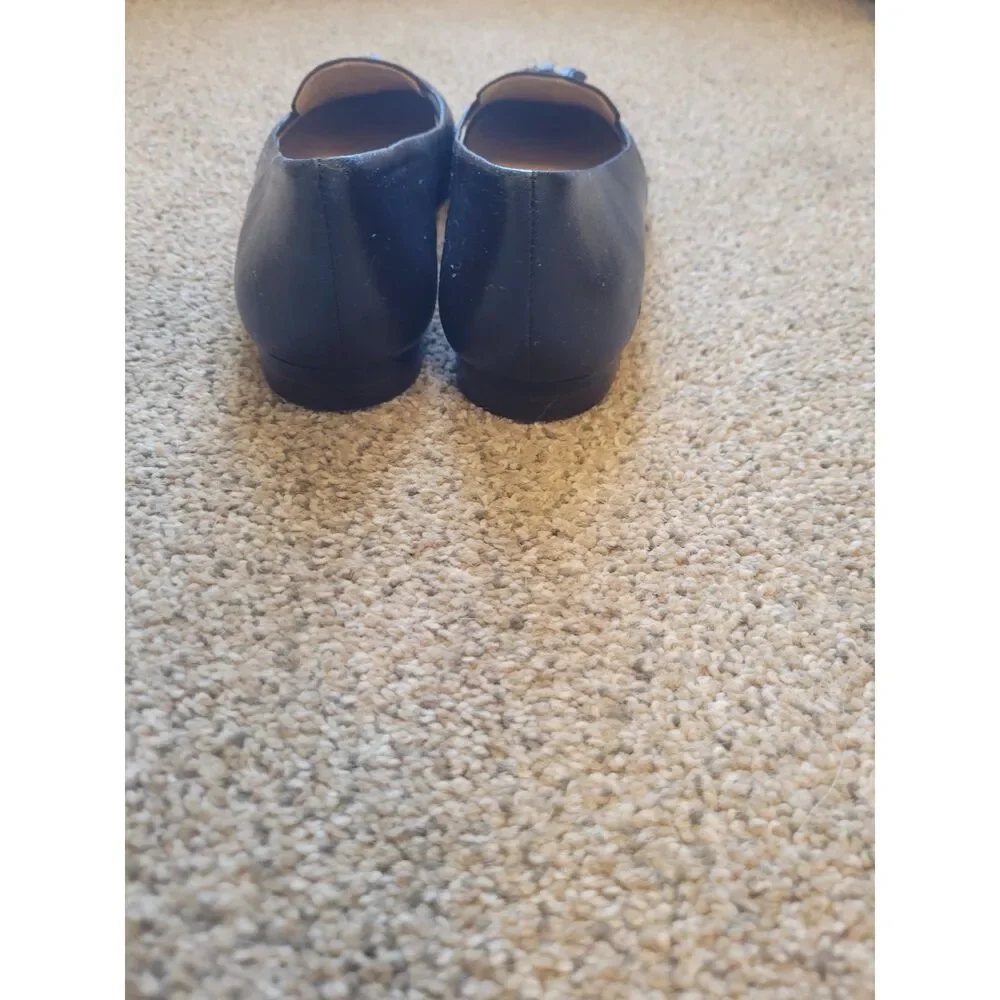 Trotters Signature Womens Loafers Size 7N Black Leather Suede Tassel Flats